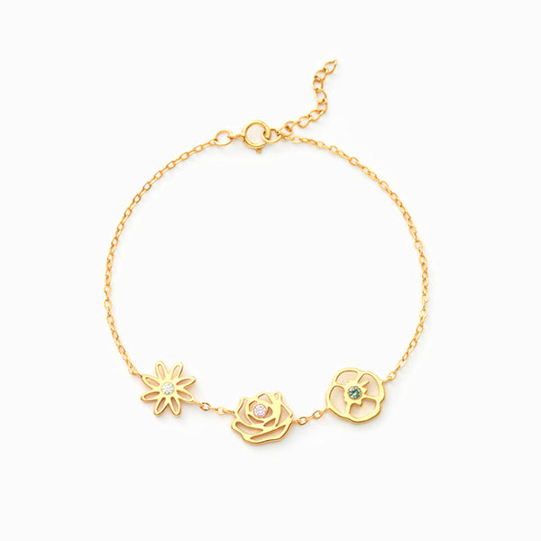 1-10 Birth Flower Bracelet - Perfect Gift For Mom/Wife