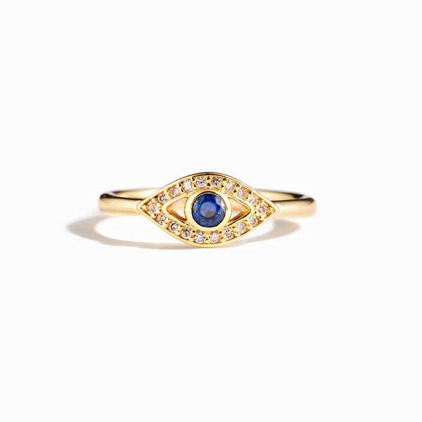 Always Protected Golden Evil Eye Ring