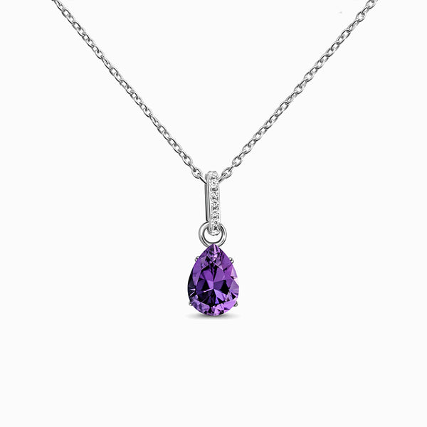 Amethyst Pendant Necklace - February Birthstone