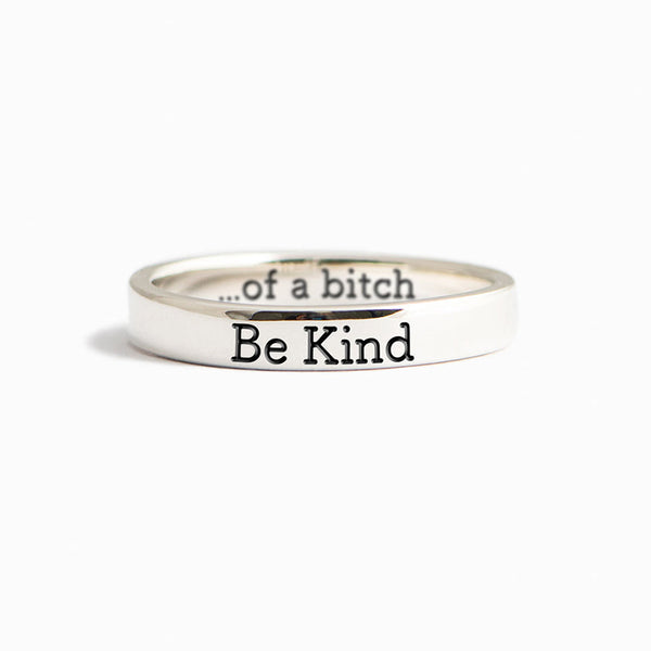 Be Kind Matching Mantra Ring