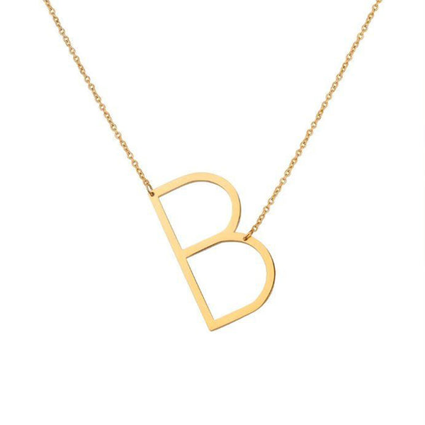 Big Letter Pendant Necklace