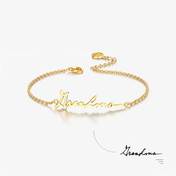 Custom Handwriting Pendant Bracelet