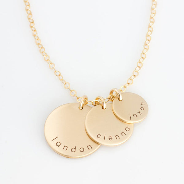 Family Tree Discs Necklace