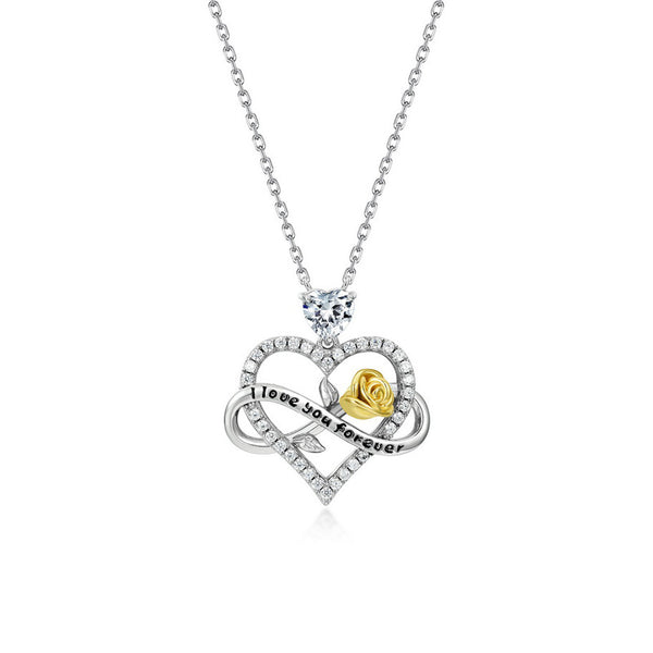 I Love You Forever Infinity Heart Necklace