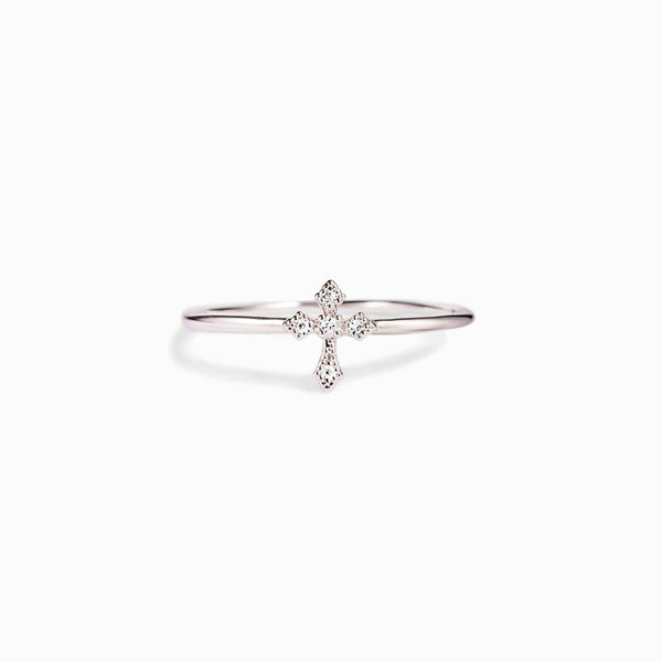 Minimalist Cross Ring