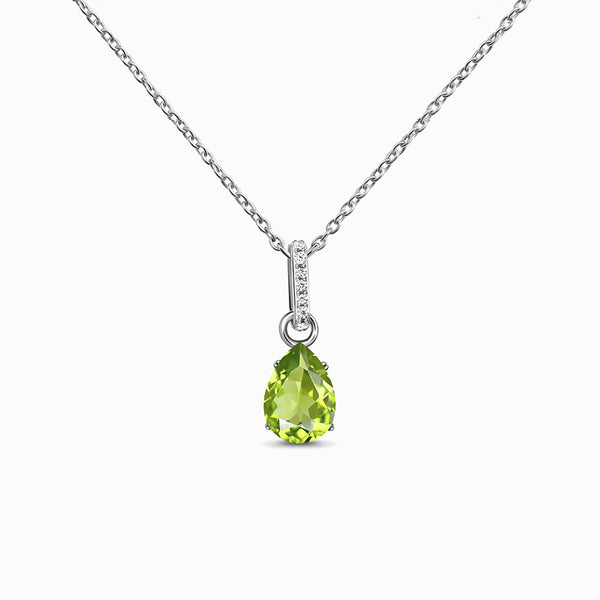 Peridot Pendant Necklace - August Birthstone