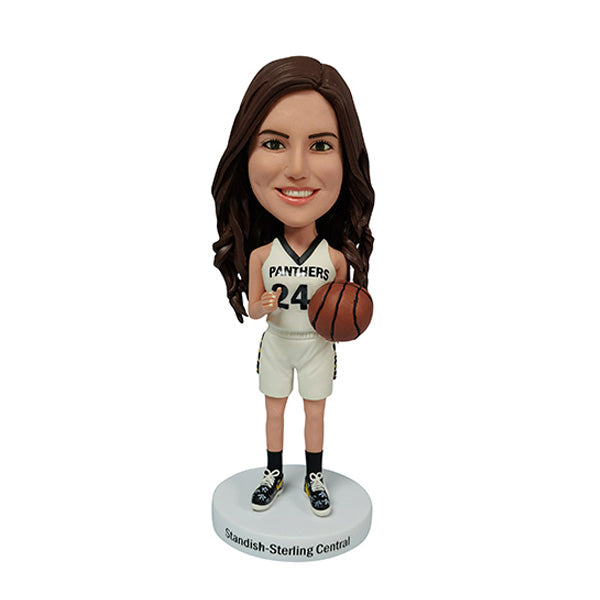 Personalized Female Basketball Bobblehead