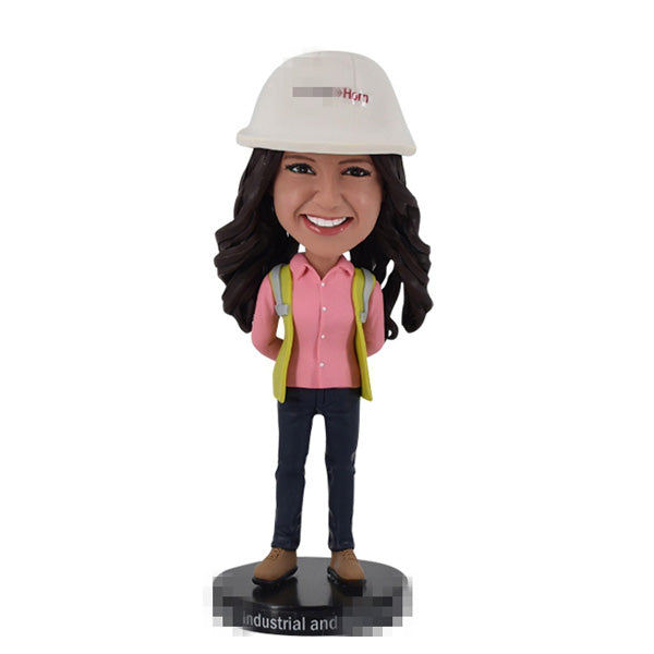 Personalized Female Engineer Bobblehead