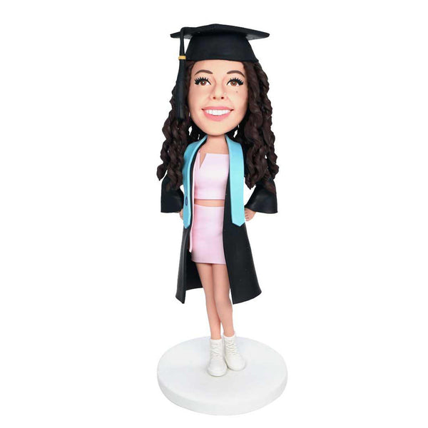 Personalized Female Graduation Bobblehead