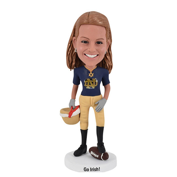 Personalized Female Rugby Bobblehead