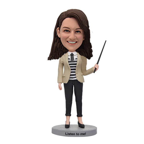 Personalized Female Teacher Bobblehead