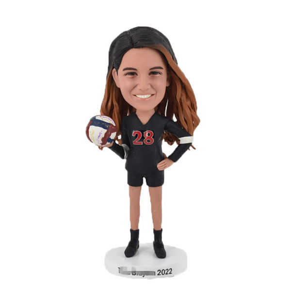 Personalized Female Volleyball Bobblehead