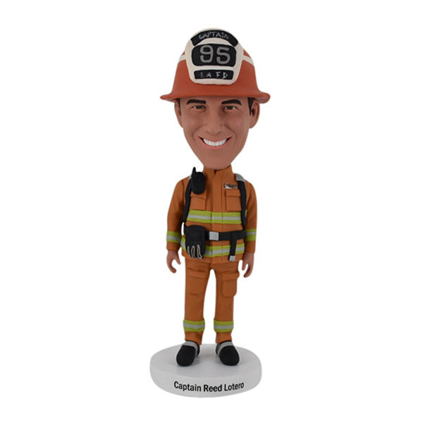 Personalized Fireman Bobblehead