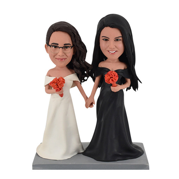 Personalized Wedding Bobbleheads for Lesbian