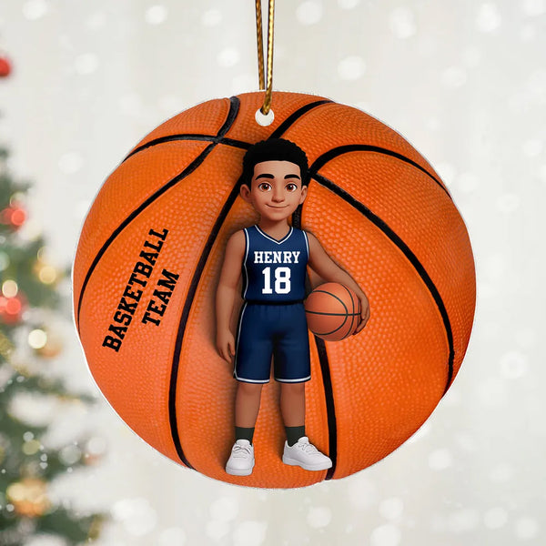 Personalized Acrylic Ornament For Basketball Girl/Boy