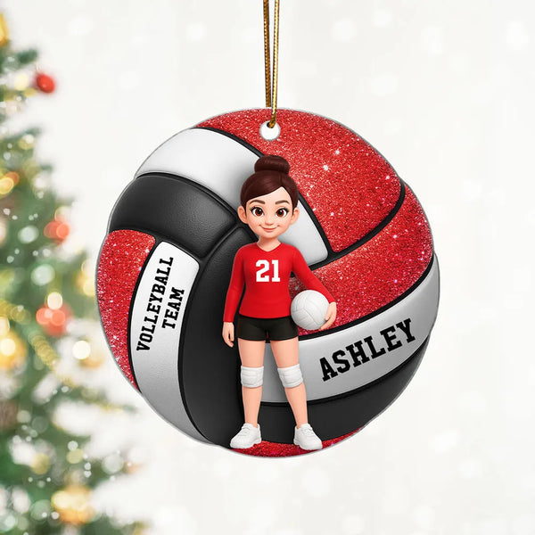 Personalized Acrylic Ornament For Volleyball Boy/Girl