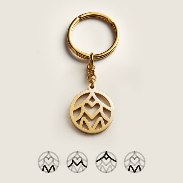 Personalized Family Initials Monogram Keychain