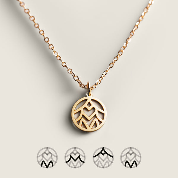 Personalized Family Initials Monogram Necklace