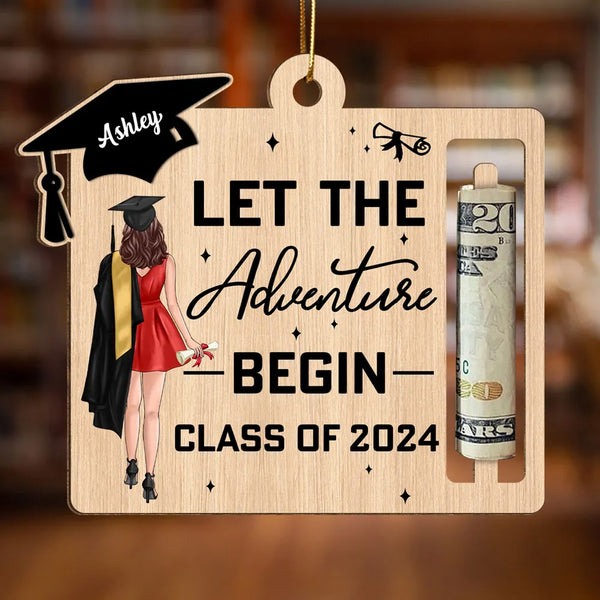 Personalized Holiday Money Holder Ornament for Graduates