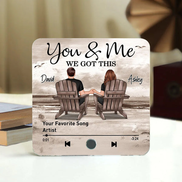 Personalized Music Fridge Magnet For Loved Couple