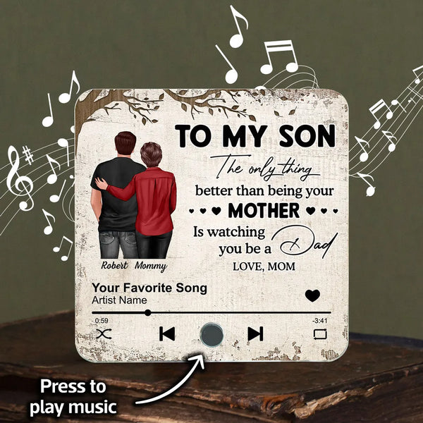Personalized Music Fridge Magnet To My Son From Mom/Dad