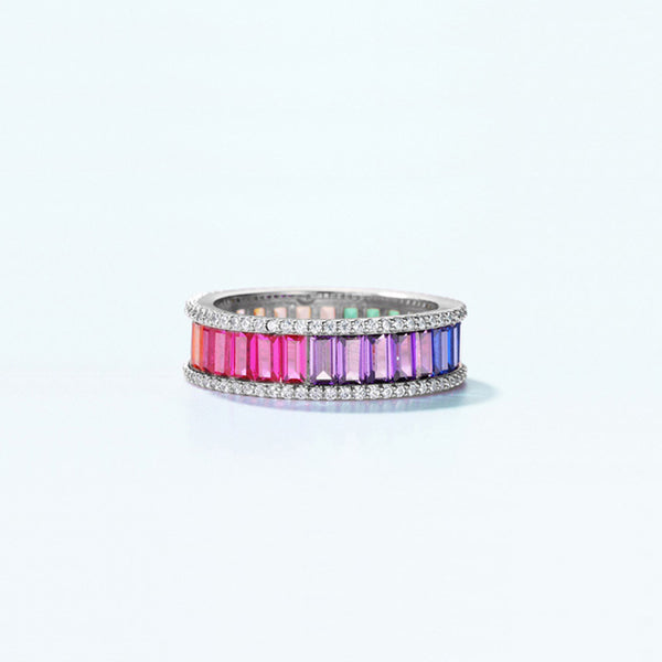 Rainbow Promise Large Eternity Ring Band