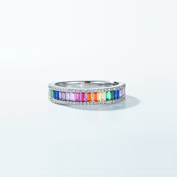 Rainbow Promise Medium Eternity Ring Band