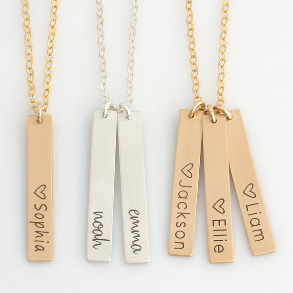 Skinny Vertical Bar Necklace