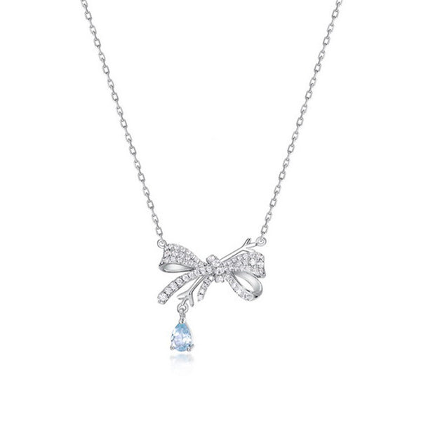 Sparkling Bow Knot Necklace