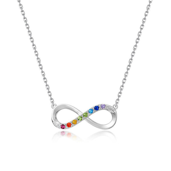 To Our Daughter Infinity Rainbow Necklace