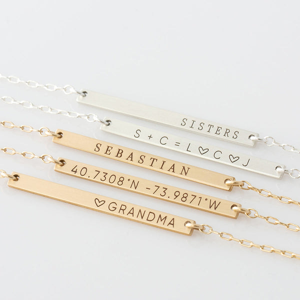 Ultra Skinny Bar Necklace