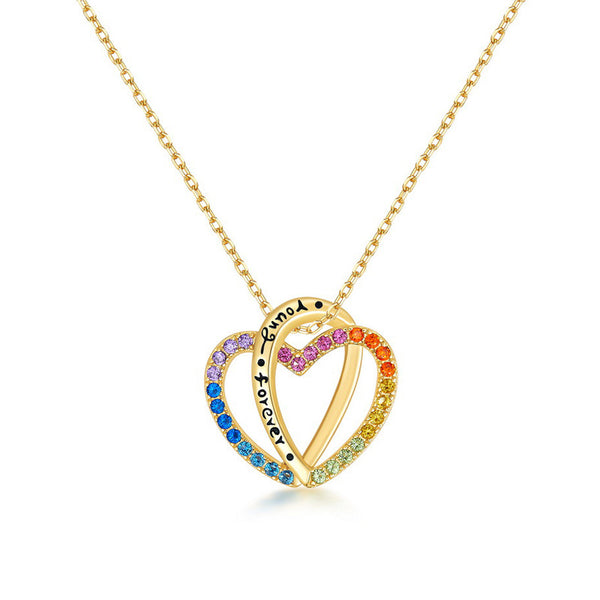 Young Forever Heart Rainbow Necklace