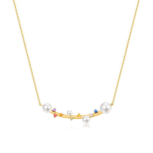 a Little Rainbow of Hope & Love Rainbow Pearl Necklace